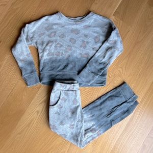 Vintage Havana Leopard Ombré Sweatpants and Sweatshirt